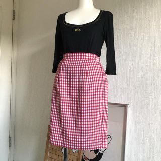 ページボーイ(PAGEBOY)の美品処分SALE⭐︎新品！ギンガムチェック⭐︎タイトスカート(ひざ丈スカート)