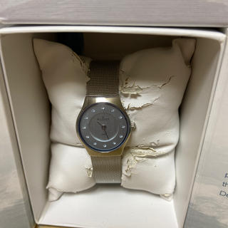 スカーゲン(SKAGEN)のとっても美品スカーゲンレディースアナログ時計文字盤ブルー(腕時計)