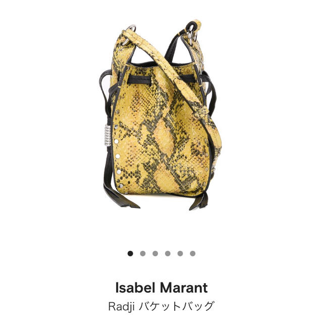 Isabel marant Radja イエローパイソンバケットバッグ