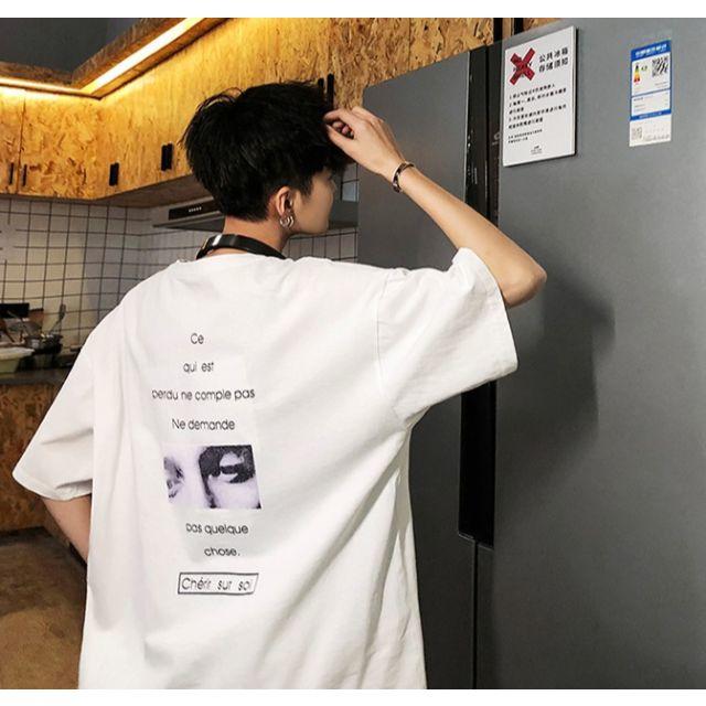 ★★★　メンズ　ビッグシルエット Tシャツ ホワイト ストリート　★★★ メンズのトップス(Tシャツ/カットソー(半袖/袖なし))の商品写真