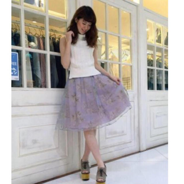 dazzlin(ダズリン)の花柄オーガンジースカート レディースのスカート(ロングスカート)の商品写真