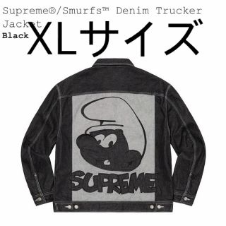 シュプリーム(Supreme)のXL supreme Smurfs Denim Trucker Jacket(Gジャン/デニムジャケット)