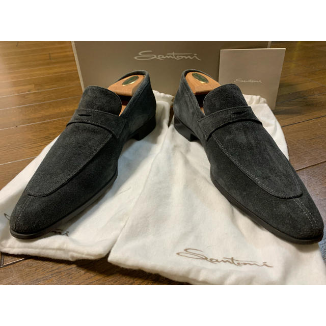 Santoni(サントーニ)のSANTONI サントーニ スエードローファー グレー サイズ5 1/2 メンズの靴/シューズ(スリッポン/モカシン)の商品写真