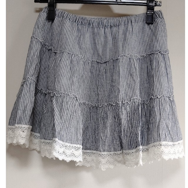 スカート ストライプ キッズ/ベビー/マタニティのキッズ服女の子用(90cm~)(スカート)の商品写真