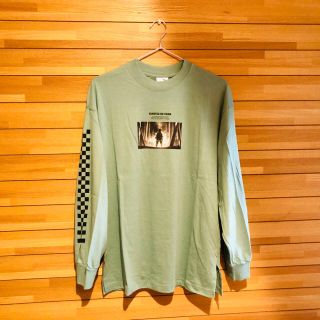 ジーユー(GU)の鬼滅の刃　GU　WOMEN  ロングスリーブT　長袖　グリーン　Mサイズ　炭治郎(Tシャツ(長袖/七分))