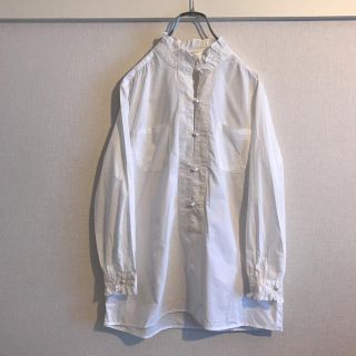 アメリヴィンテージ(Ameri VINTAGE)の美品 デザイン グランパシャツシャツ パールボタン(シャツ/ブラウス(長袖/七分))