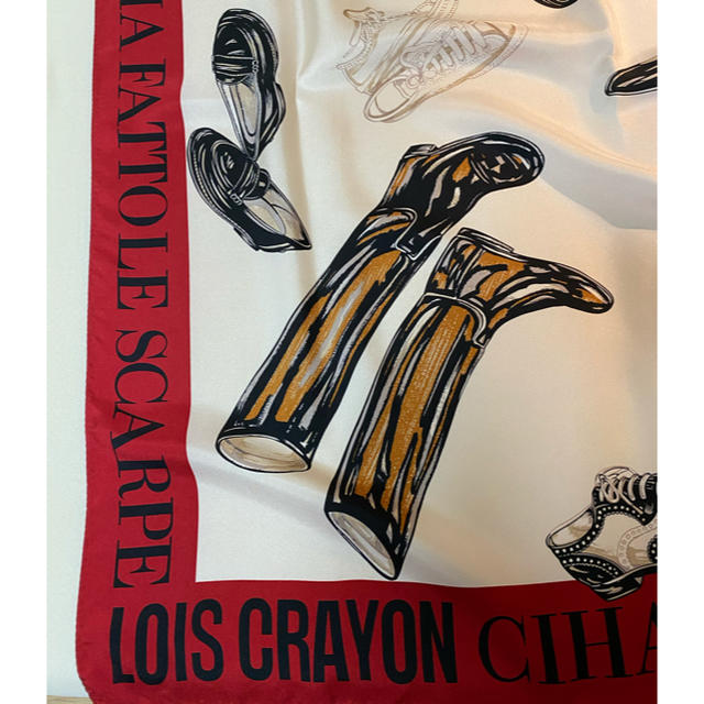 Lois CRAYON(ロイスクレヨン)のLois CRAYON   シューズ柄スカーフ レディースのファッション小物(バンダナ/スカーフ)の商品写真