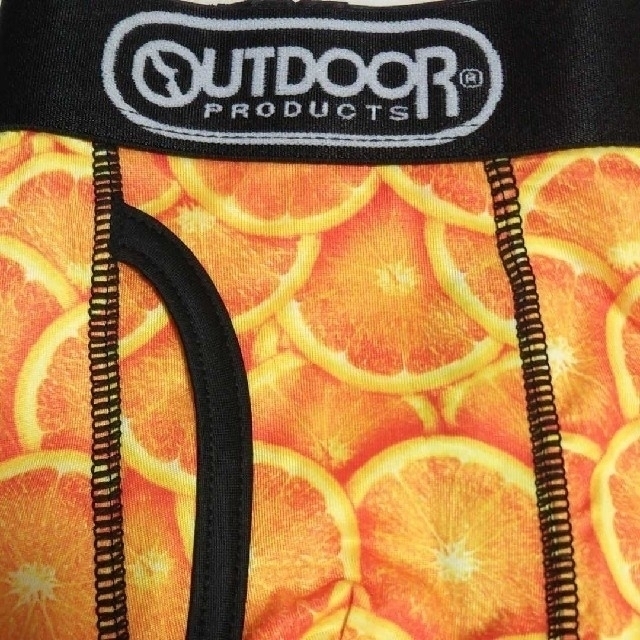 OUTDOOR PRODUCTS(アウトドアプロダクツ)のアウトドア ボクサーパンツ M いちご イチゴ ストロベリー オレンジ みかん メンズのアンダーウェア(ボクサーパンツ)の商品写真