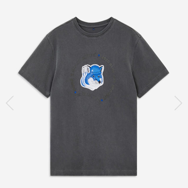ADER ERROR MAISON KITSUNÉ ロゴ　Tシャツ　2 ブルー