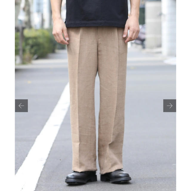 AURALEE オーラリー A9SP06LS LINEN SILK SUMMER TWEED SLACKS リネン シルク サマーツイード スラックス ブラック系 1【新古品】【未使用】