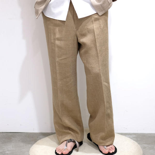 AURALEE オーラリー A9SP06LS LINEN SILK SUMMER TWEED SLACKS リネン シルク サマーツイード スラックス ブラック系 1【新古品】【未使用】