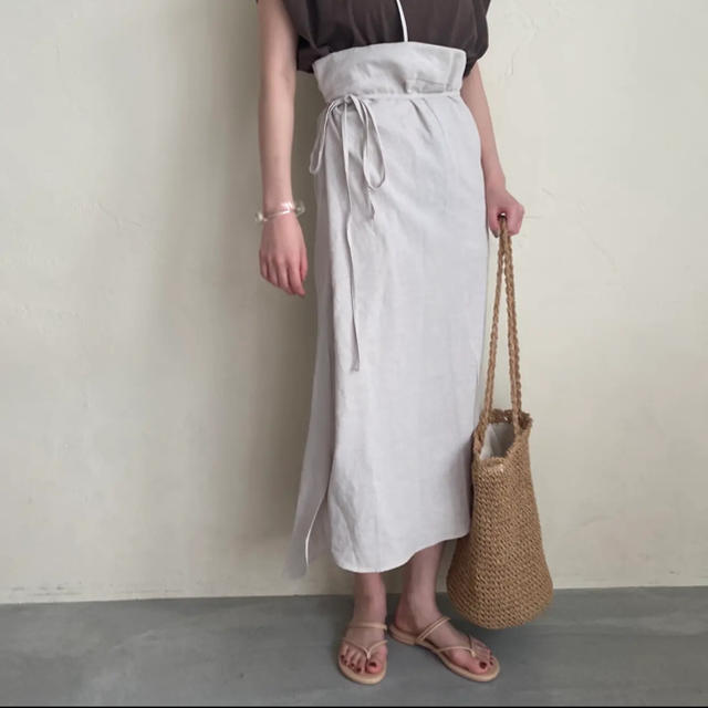 i_am_official linen wrap skirt