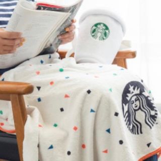 スターバックスコーヒー(Starbucks Coffee)のスターバックス スタバ ブランケット + 袋 セット 台湾 海外限定 毛布 布団(布団)