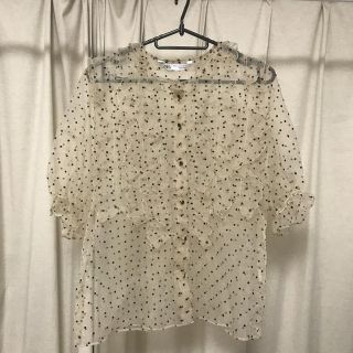 ザラ(ZARA)のzara ドットシースルーブラウス(シャツ/ブラウス(長袖/七分))