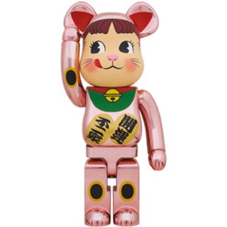 メディコムトイ(MEDICOM TOY)の1000％ BE@RBRICK 招き猫 ペコちゃん 桃金メッキ ベアブリック(その他)