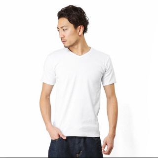 アヴィレックス(AVIREX)のAVIREX アヴィレックス メンズ デイリー VネックTシャツ ホワイト S(Tシャツ/カットソー(半袖/袖なし))