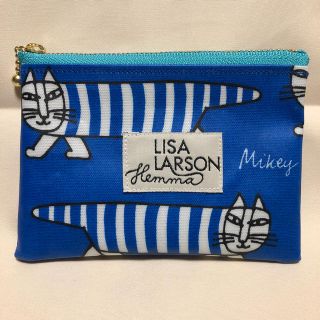 リサラーソン(Lisa Larson)の104 青　マイキー　ポーチ(ポーチ)