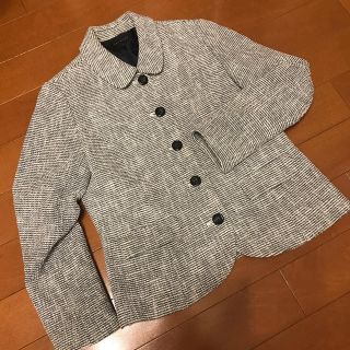 【極美品】TALBOTS タルボット ツイードジャケット ミドル ブルー 10