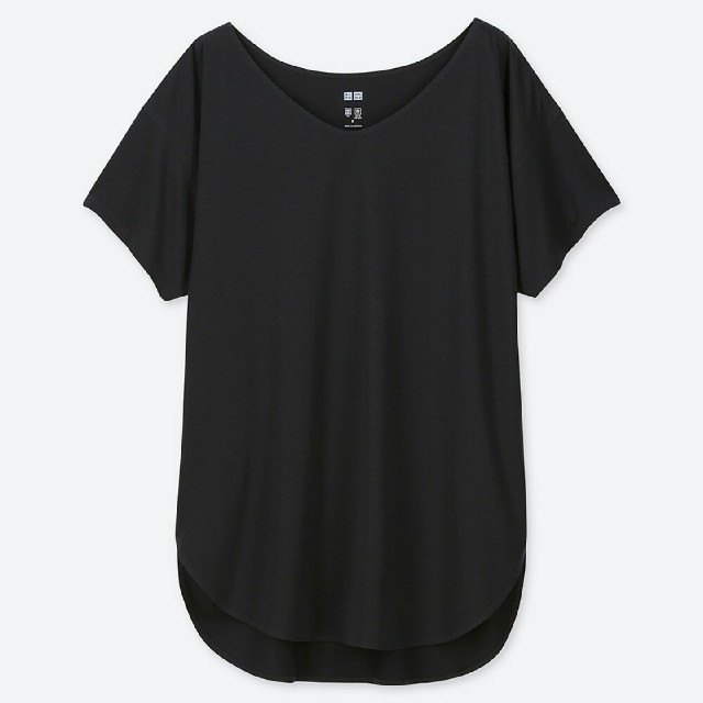 UNIQLO(ユニクロ)の未使用＊ユニクロ エアリズム シームレスVネックロングＴ半袖 レディースのトップス(Tシャツ(半袖/袖なし))の商品写真