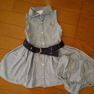 ラルフローレン(Ralph Lauren)の新品　デニムワンピース12M(ワンピース)