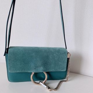 クロエ(Chloe)のfaye スモールショルダーバッグ　Chloe 限定カラー　スモーキーブルー　(ショルダーバッグ)