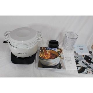 バーミキュラ(Vermicular)の★ほぼ新品★ バーミキュラ ライスポットミニ 3合炊き  RP19A-WH(炊飯器)