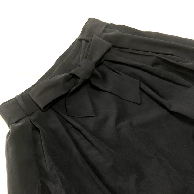 PLST(プラステ)の新品 試着のみ☆PLSTミディ丈フレアースカート ネイビー S レディースのスカート(ひざ丈スカート)の商品写真