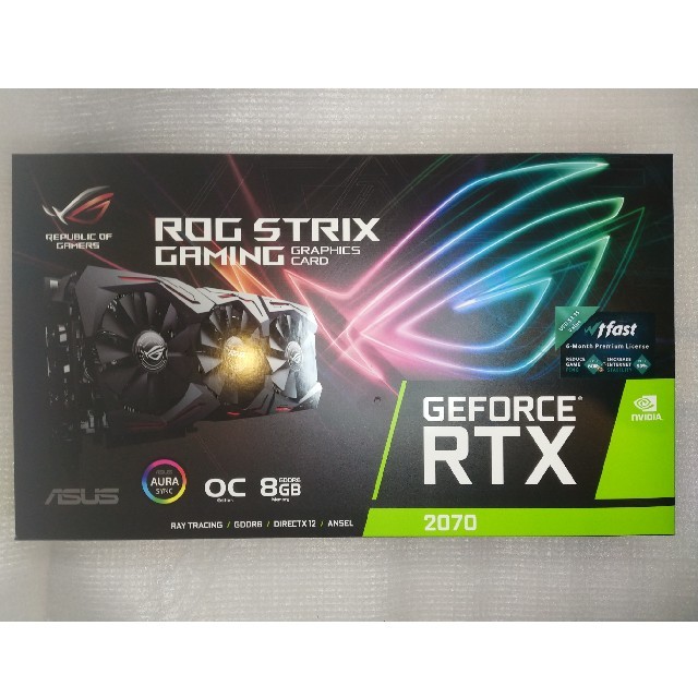 ASUS(エイスース)のASUS ROG Strix GeForce RTX 2070 OC 未使用品 スマホ/家電/カメラのPC/タブレット(PCパーツ)の商品写真