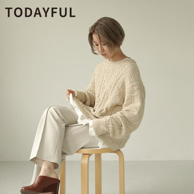 TODAYFUL(トゥデイフル)のTODAYFUL Vintage Aran Knit ヴィンテージアランニット レディースのトップス(ニット/セーター)の商品写真