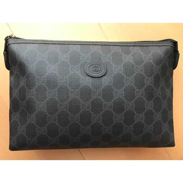 OLD GUCCI オールドグッチ クラッチバッグ セカンドバッグ GG柄希少黒