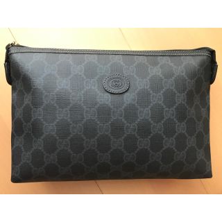 グッチ(Gucci)のOLD GUCCI オールドグッチ クラッチバッグ セカンドバッグ GG柄希少黒(セカンドバッグ/クラッチバッグ)