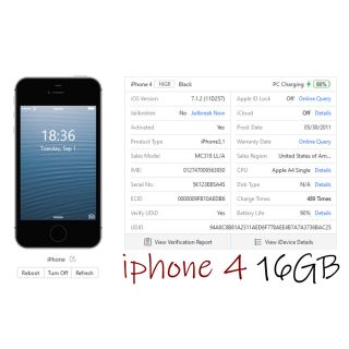 アイフォーン(iPhone)の【完動品】iPhone 4 Black 16GB SoftBank(スマートフォン本体)