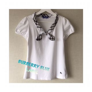 バーバリーブルーレーベル(BURBERRY BLUE LABEL)のBURBERRYb BLUE LABEL ⭐半袖シャツ チェックブラウス(Tシャツ(半袖/袖なし))