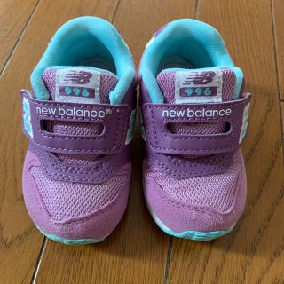 ニューバランス(New Balance)のsasa様★ニューバランスベビースニーカー★パープル×ミントブルー12・5㌢(スニーカー)