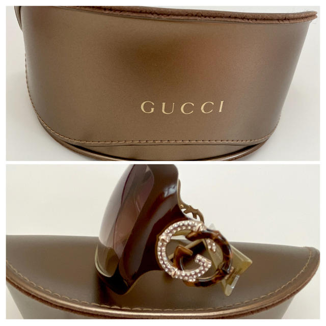 Gucci(グッチ)のGUCCI グッチ　サングラス　キラキラ　豹柄　レオパード レディースのファッション小物(サングラス/メガネ)の商品写真