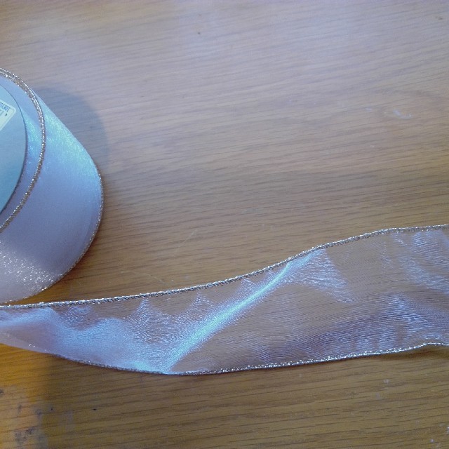 オーガンジー　リボン　(ワイヤー入り) ハンドメイドの素材/材料(各種パーツ)の商品写真