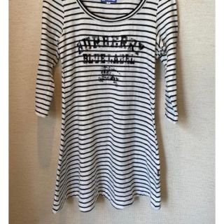 バーバリーブルーレーベル(BURBERRY BLUE LABEL)のBurberry Blue label ボーダーコットンワンピース(ひざ丈ワンピース)