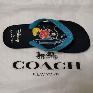 コーチ(COACH)の送料無料★コーチ★ビーチサンダル★青♪(ビーチサンダル)