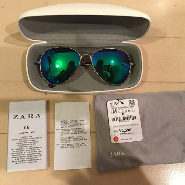 ZARA(ザラ)のZARA☆ブルーミラーサングラス レディースのファッション小物(サングラス/メガネ)の商品写真