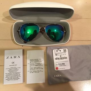 ザラ(ZARA)のZARA☆ブルーミラーサングラス(サングラス/メガネ)