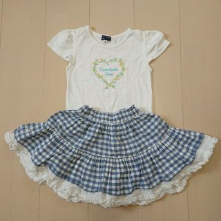 クミキョク(kumikyoku（組曲）)のKUMIKYOKU 組曲 100cm-110cm Tシャツ／カットソー&スカート(Tシャツ/カットソー)