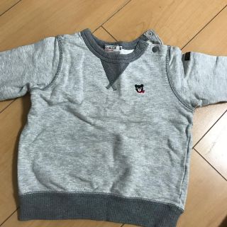 ダブルビー(DOUBLE.B)のミダブルビー ミキハウス トレーナー 90センチ グレー(Tシャツ/カットソー)