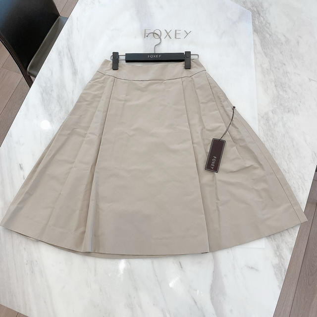 色移り有り 未使用 FOXEY 38 リネンチュール スカート フォクシー