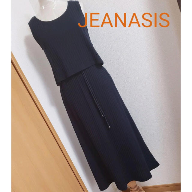 JEANASIS(ジーナシス)のリブノースリーブワンピース レディースのワンピース(ロングワンピース/マキシワンピース)の商品写真