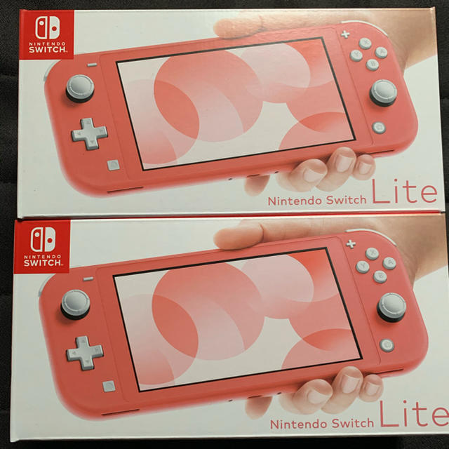 家庭用ゲーム機本体 【中古】Nintendo Switch Lite コーラル2点セット