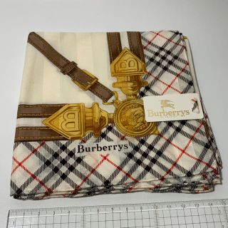 バーバリー(BURBERRY)の【値下げ】Burberry ハンカチ　58cm ビッグチーフ　ベルト柄(バンダナ/スカーフ)