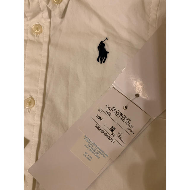 Ralph Lauren(ラルフローレン)のラルフローレン　白シャツ　長袖 キッズ/ベビー/マタニティのベビー服(~85cm)(シャツ/カットソー)の商品写真