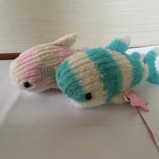 ジンベイザメ  カラフル  ぬいぐるみ　セット♪(ぬいぐるみ)