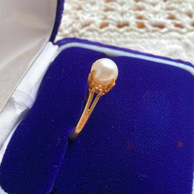 本真珠　リングK18 ヴィンテージ レディースのアクセサリー(リング(指輪))の商品写真