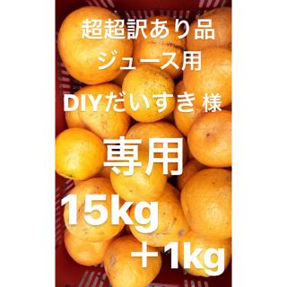 DIYだいすき様　専用　超超訳あり品　宇和ゴールド15Kg＋1kg  ジュース用(フルーツ)